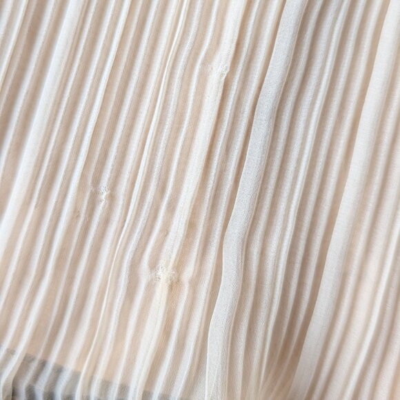 Vintage Miss Elliette Tan Beige Pleated Crinkle Maxi Dress Gown - Picture 7 of 13